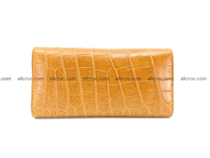 Crocodile leather long wallet trifold 627