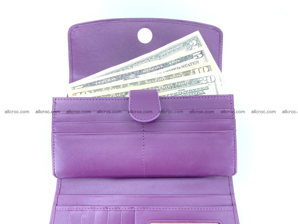 Crocodile leather long wallet trifold 626 Foto 5