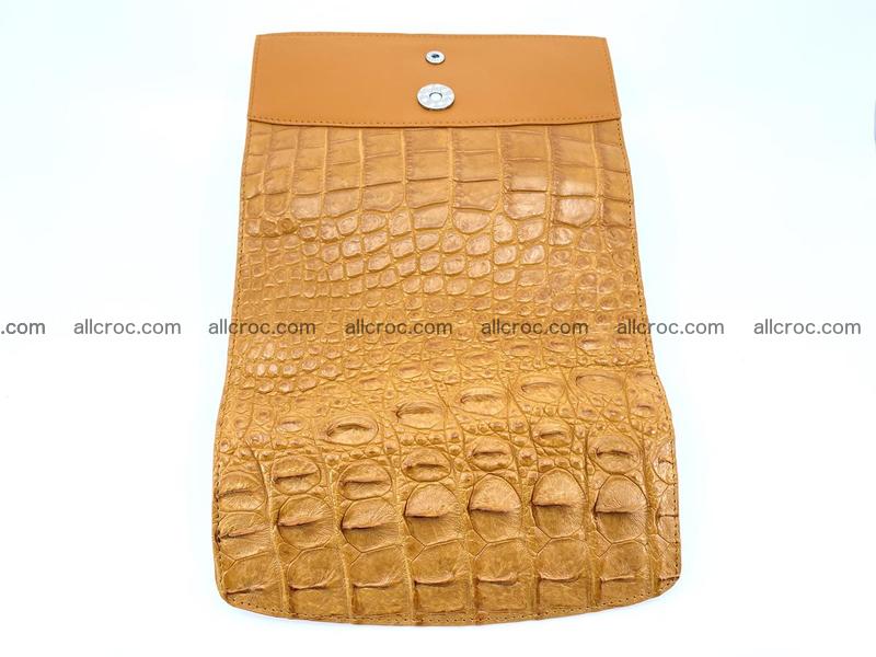 Crocodile leather long wallet trifold 628