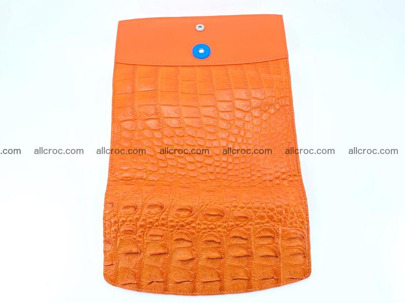 Crocodile leather long wallet trifold 630