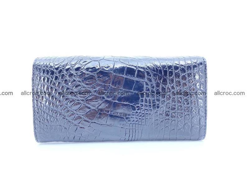 Crocodile leather long wallet trifold 620