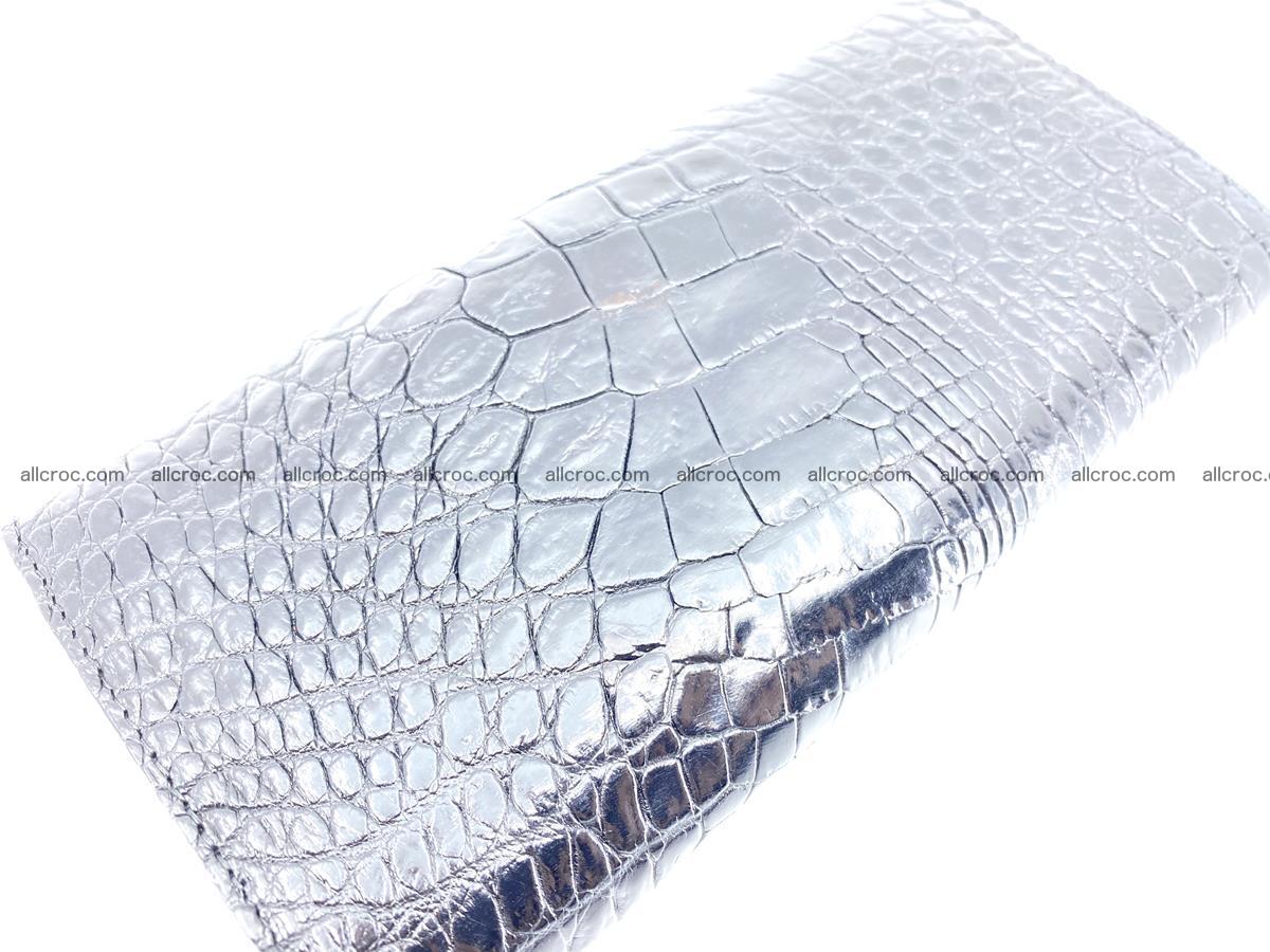 Crocodile leather long wallet trifold 620 Foto 3