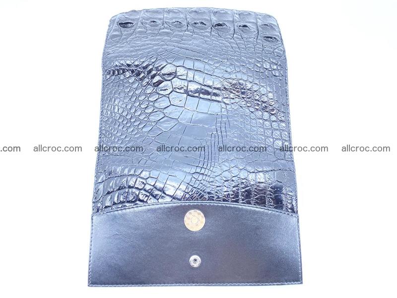Crocodile leather long wallet trifold 620