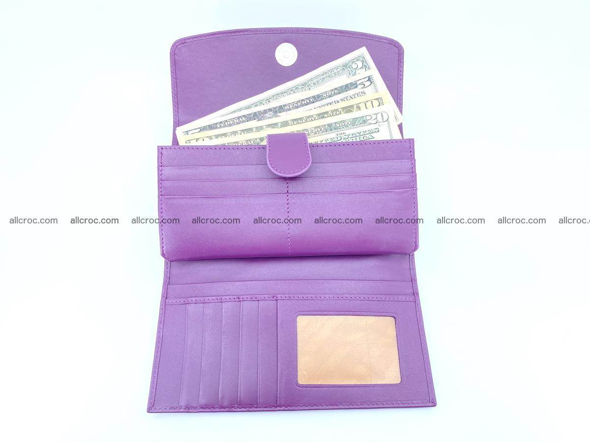 Crocodile leather long wallet trifold 619 Foto 5