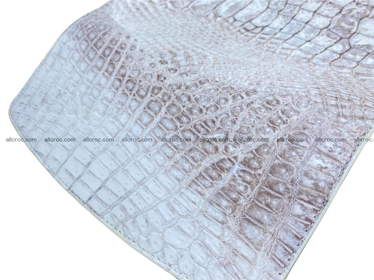 Women's crocodile skin long wallet big trifold 1733 Foto 6