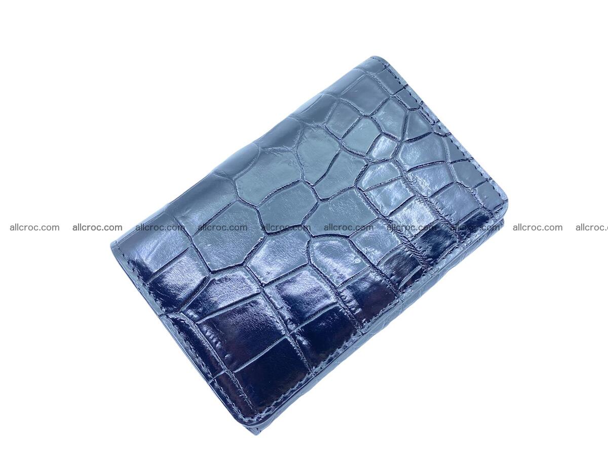 Women’s crocodile skin trifold wallet with coin compartment 1831 Foto 0