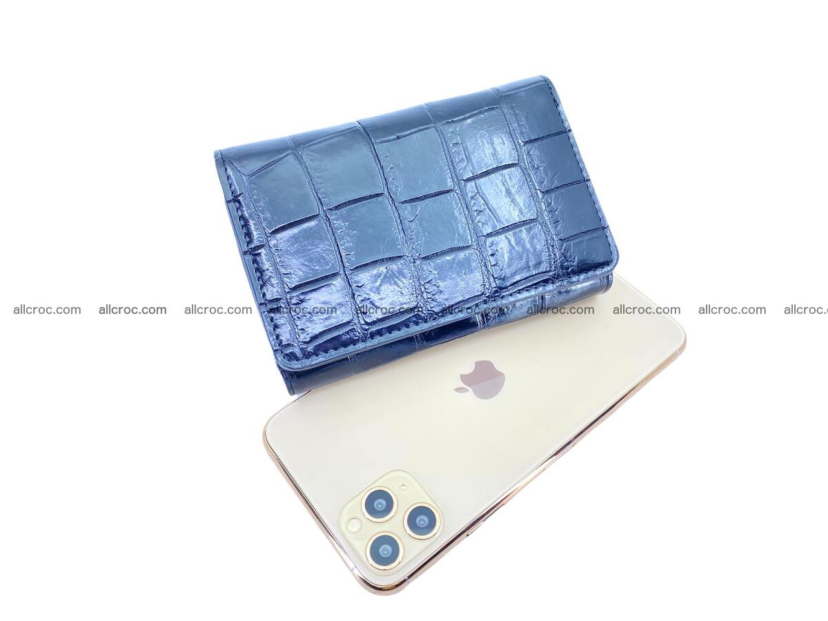 Women’s crocodile skin trifold wallet with coin compartment 1826 Foto 3