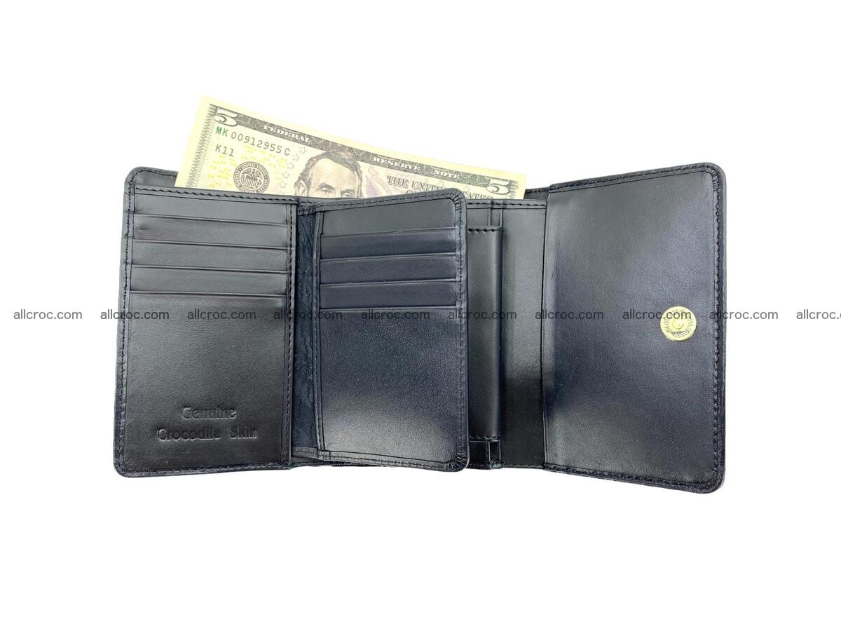 Women’s crocodile skin trifold wallet with coin compartment 1834 Foto 5