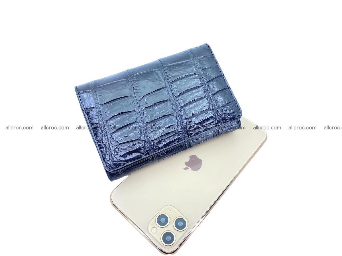 Women’s crocodile skin trifold wallet with coin compartment 1834 Foto 3