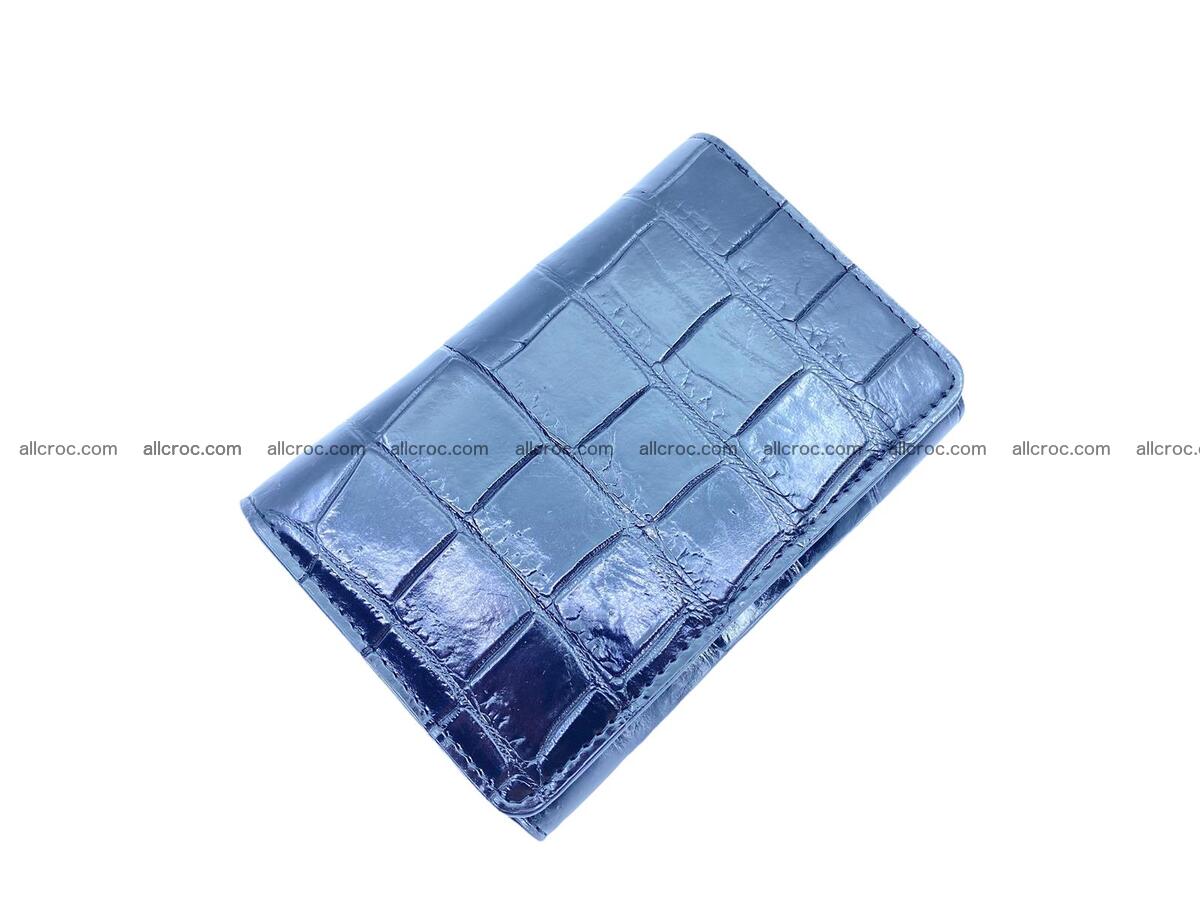 Women’s crocodile skin trifold wallet with coin compartment 1826 Foto 0