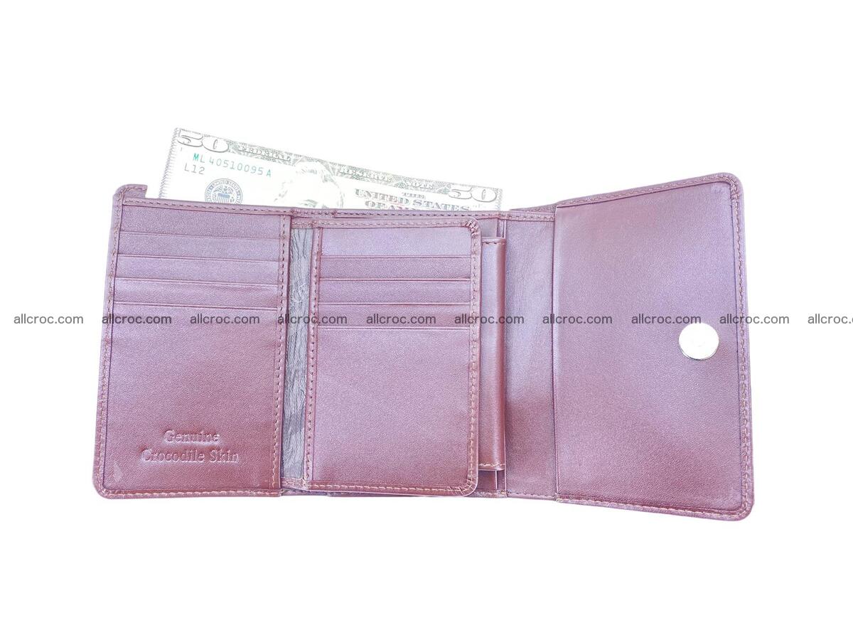Women’s crocodile skin trifold wallet with coin compartment 1829 Foto 5