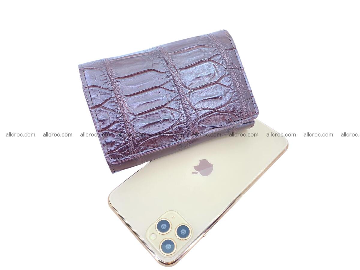 Women’s crocodile skin trifold wallet with coin compartment 1829 Foto 3
