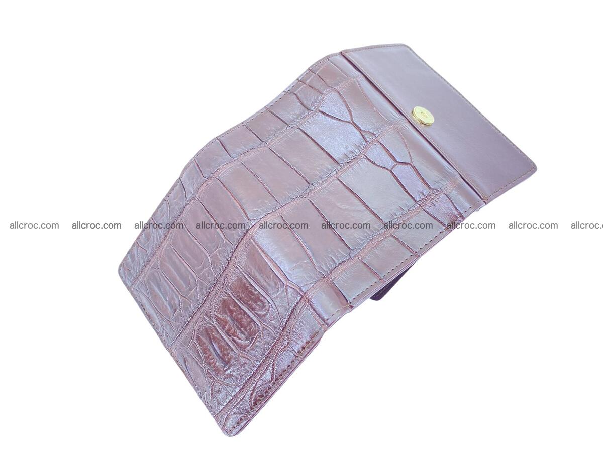 Women’s crocodile skin trifold wallet with coin compartment 1829 Foto 2