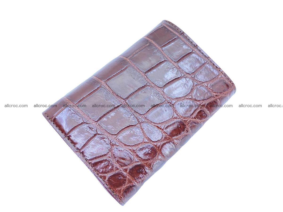 Women’s crocodile skin trifold wallet with coin compartment 1832 Foto 1