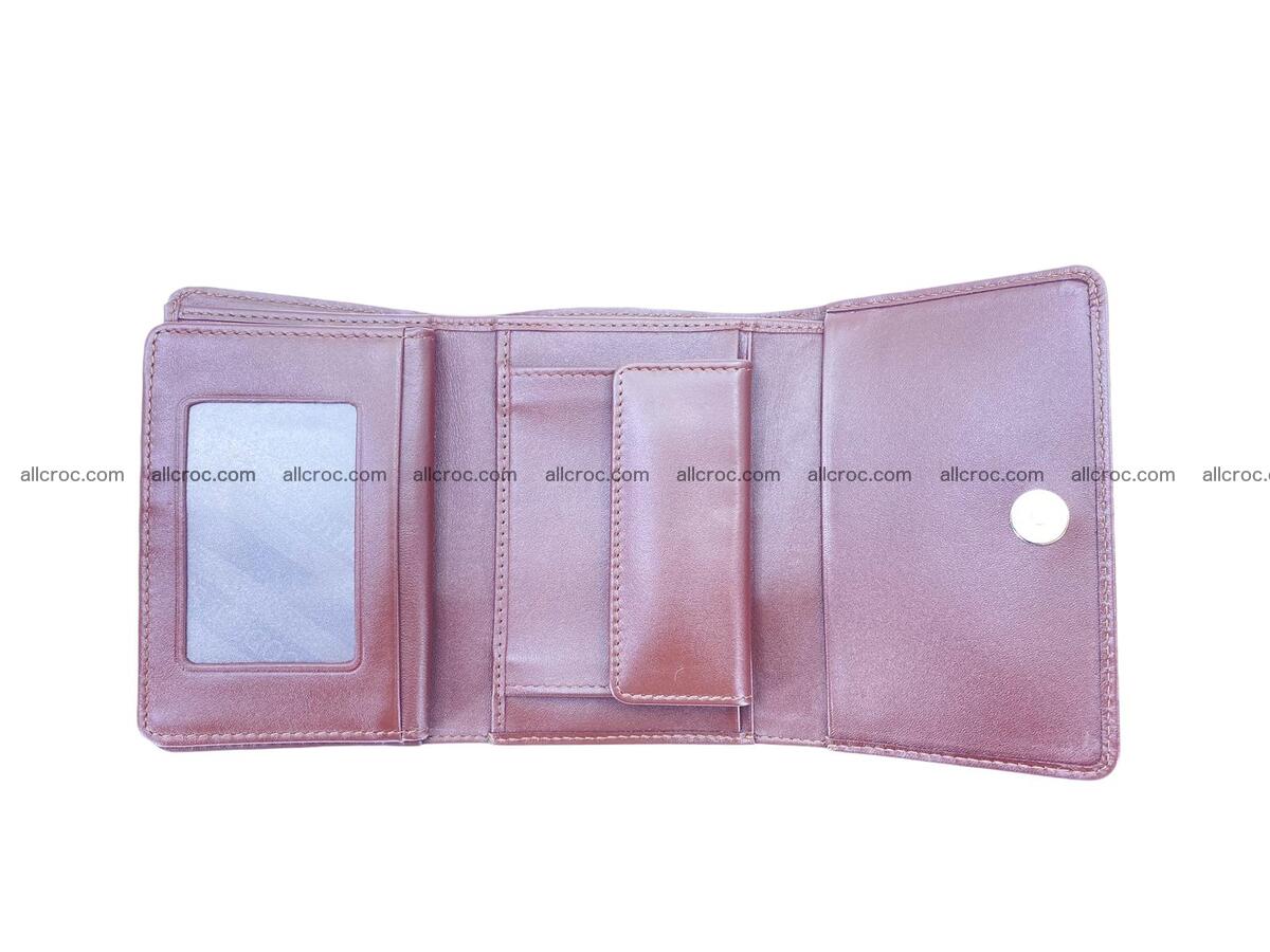 Women’s crocodile skin trifold wallet with coin compartment 1832 Foto 5