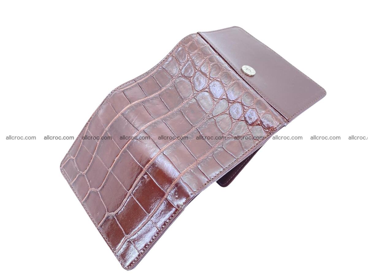 Women’s crocodile skin trifold wallet with coin compartment 1832 Foto 2