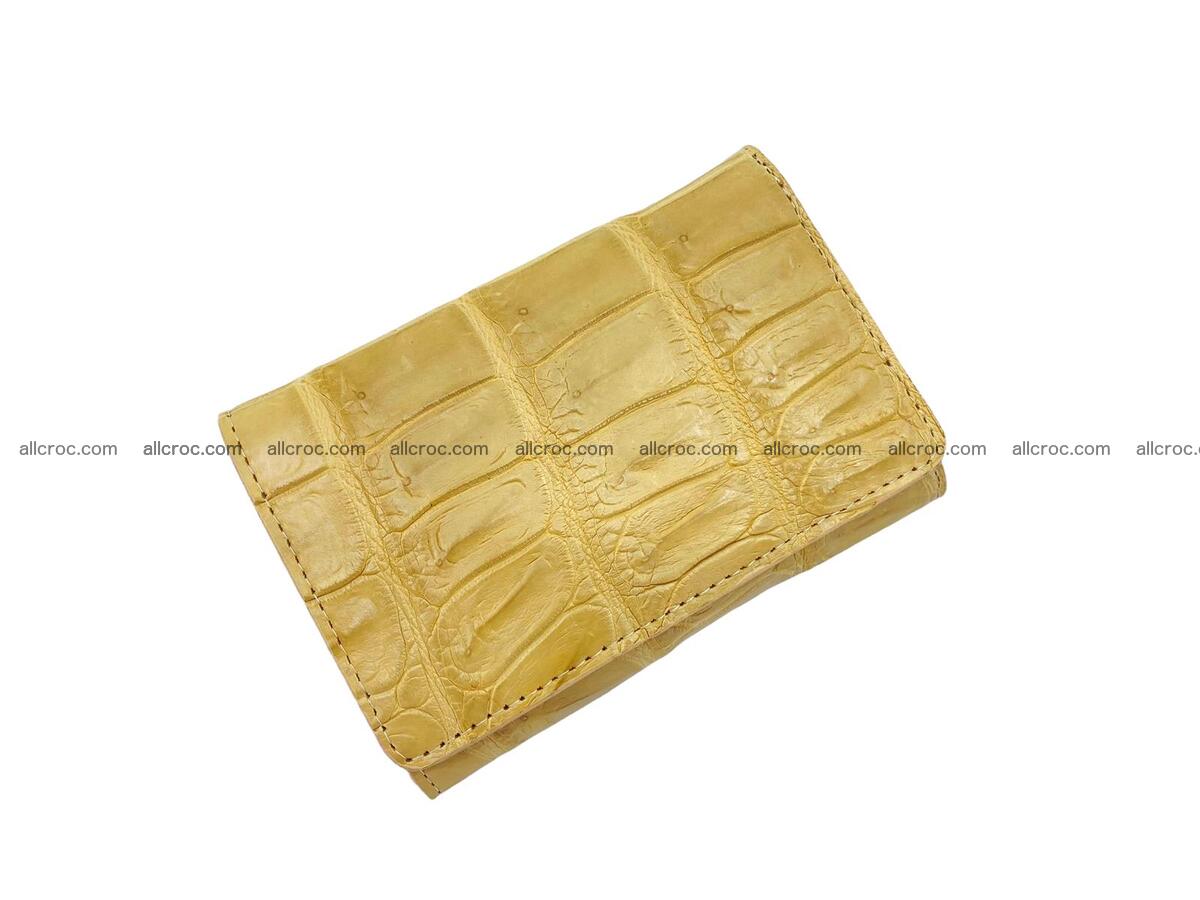 Women’s crocodile skin trifold wallet with coin compartment 1837 Foto 0