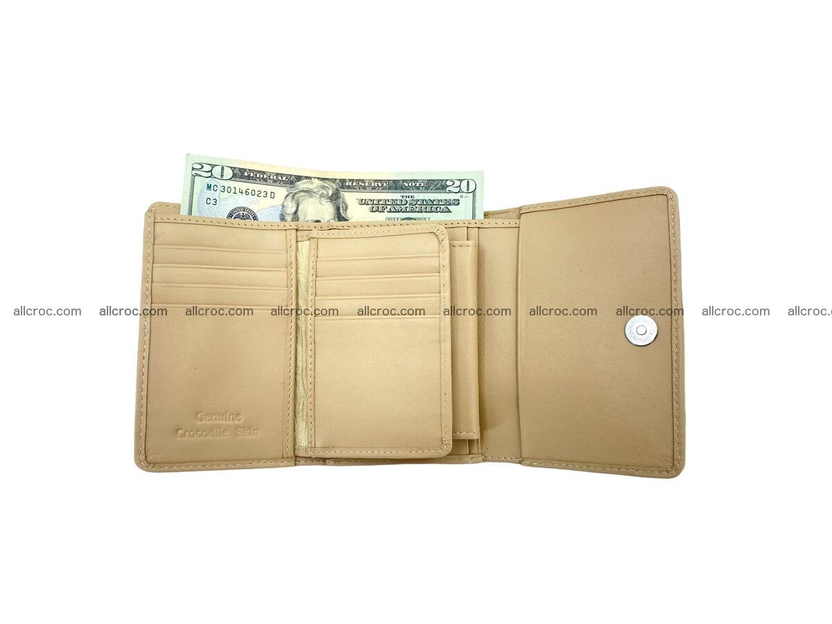 Women’s crocodile skin trifold wallet with coin compartment 1837 Foto 5