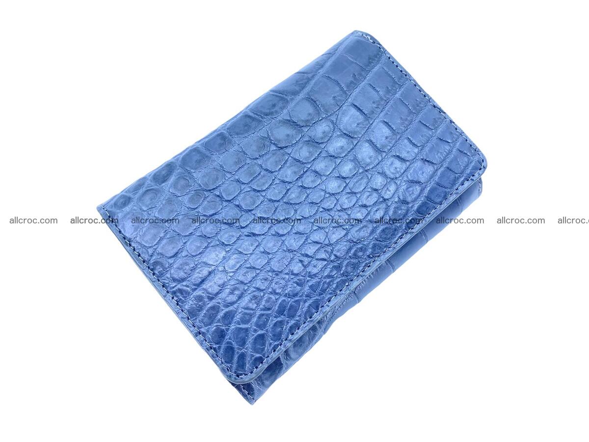 Women’s crocodile skin trifold wallet with coin compartment 1827 Foto 0