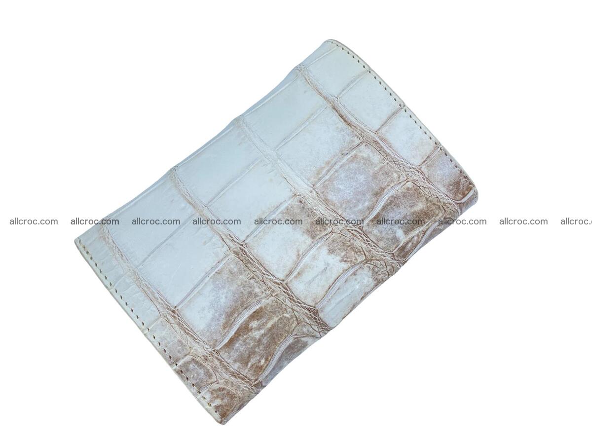 Women’s crocodile skin trifold wallet with coin compartment 1833 Foto 1