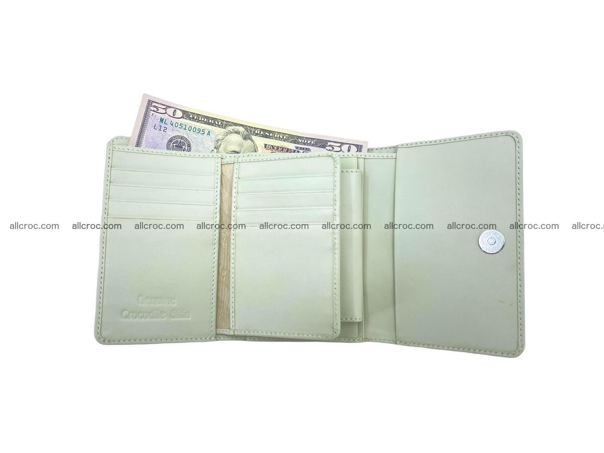 Women’s crocodile skin trifold wallet with coin compartment 1833 Foto 5