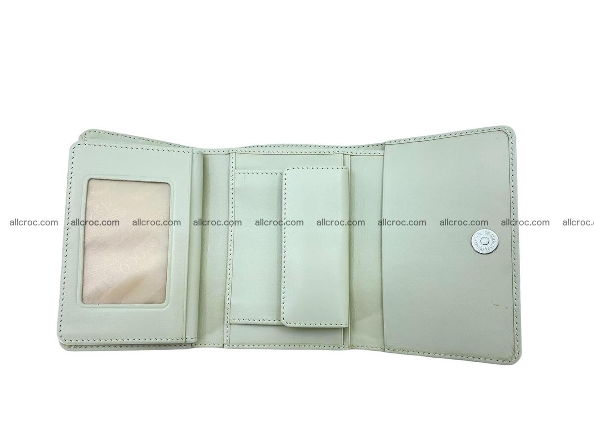 Women’s crocodile skin trifold wallet with coin compartment 1833 Foto 4