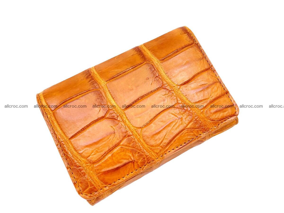 Women’s crocodile skin trifold wallet with coin compartment 1835 Foto 0