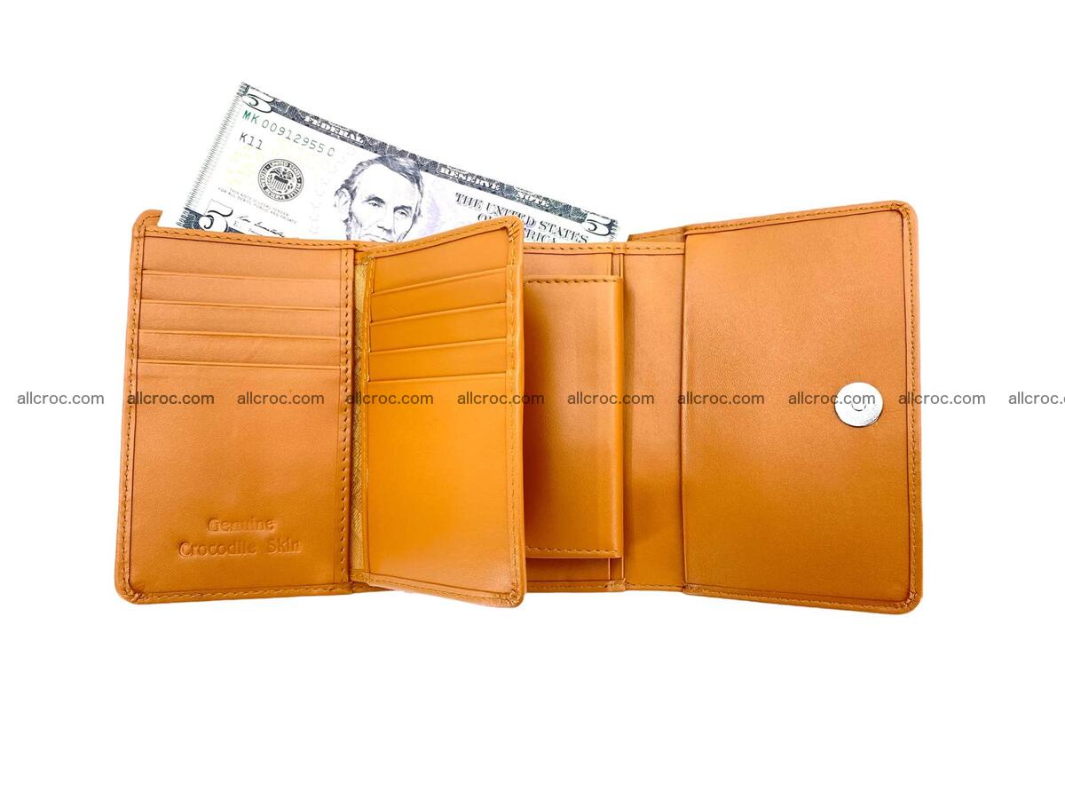 Women’s crocodile skin trifold wallet with coin compartment 1835 Foto 5