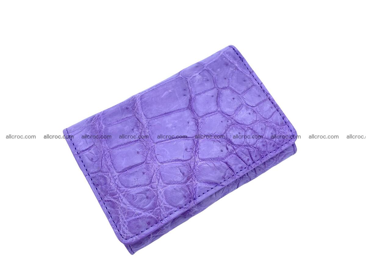 Women’s crocodile skin trifold wallet with coin compartment 1836 Foto 0