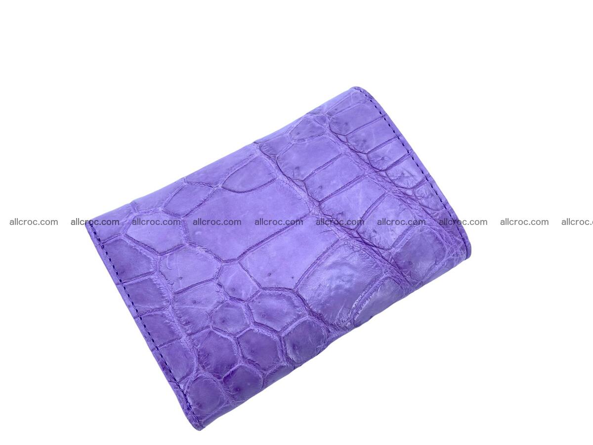 Women’s crocodile skin trifold wallet with coin compartment 1836 Foto 1