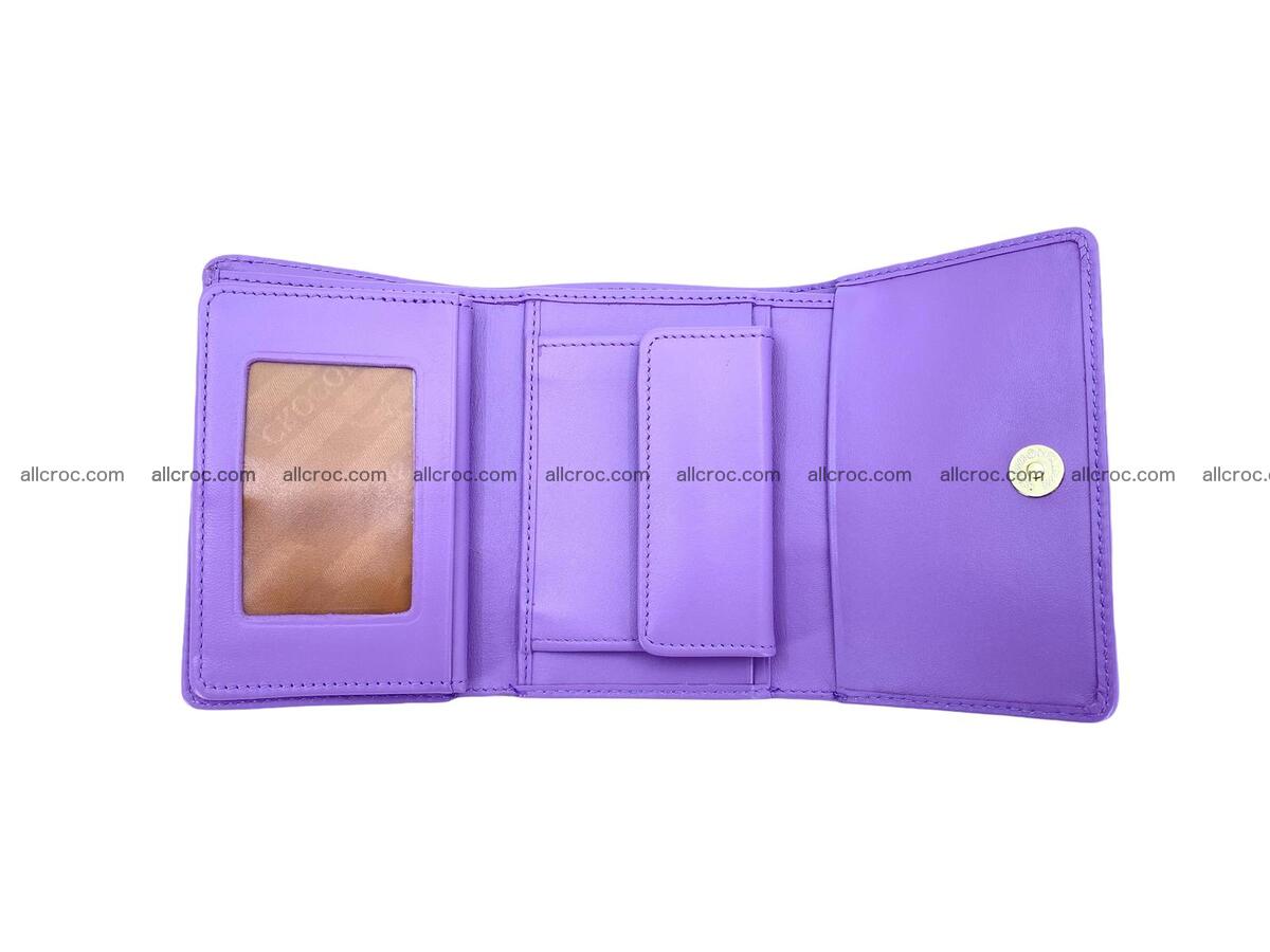 Women’s crocodile skin trifold wallet with coin compartment 1836 Foto 4