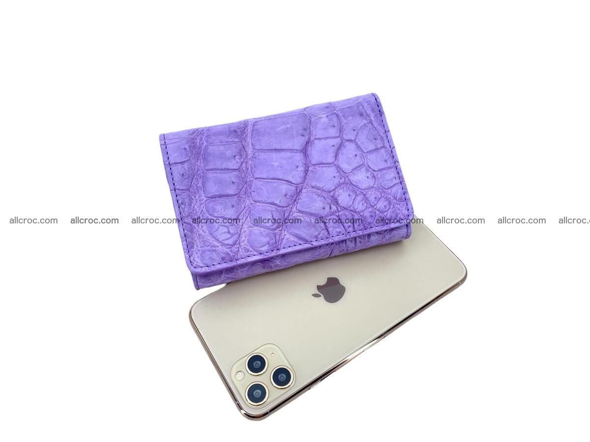 Women’s crocodile skin trifold wallet with coin compartment 1836 Foto 3