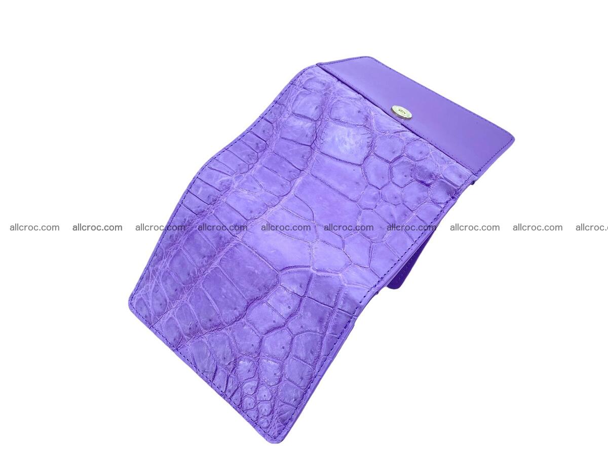 Women’s crocodile skin trifold wallet with coin compartment 1836 Foto 2