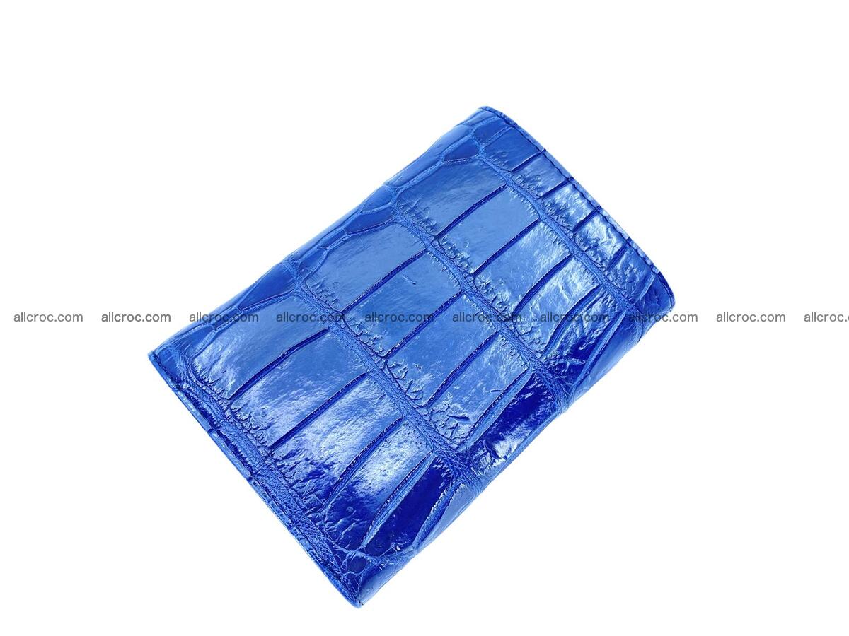 Women’s crocodile skin trifold wallet with coin compartment 1843 Foto 1