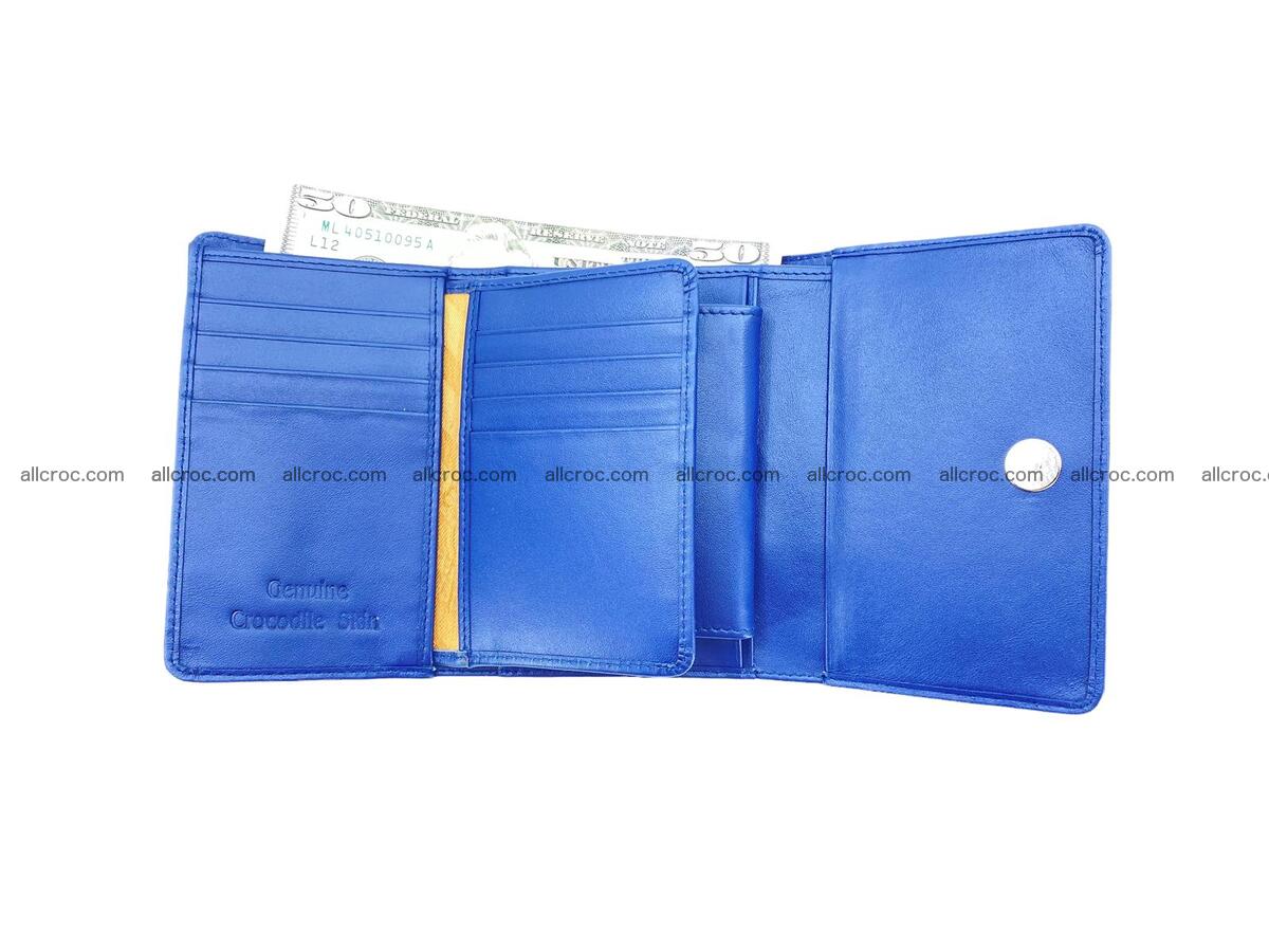 Women’s crocodile skin trifold wallet with coin compartment 1843 Foto 4