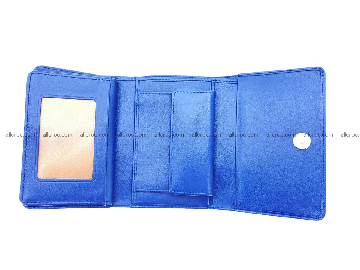 Women’s crocodile skin trifold wallet with coin compartment 1843 Foto 5