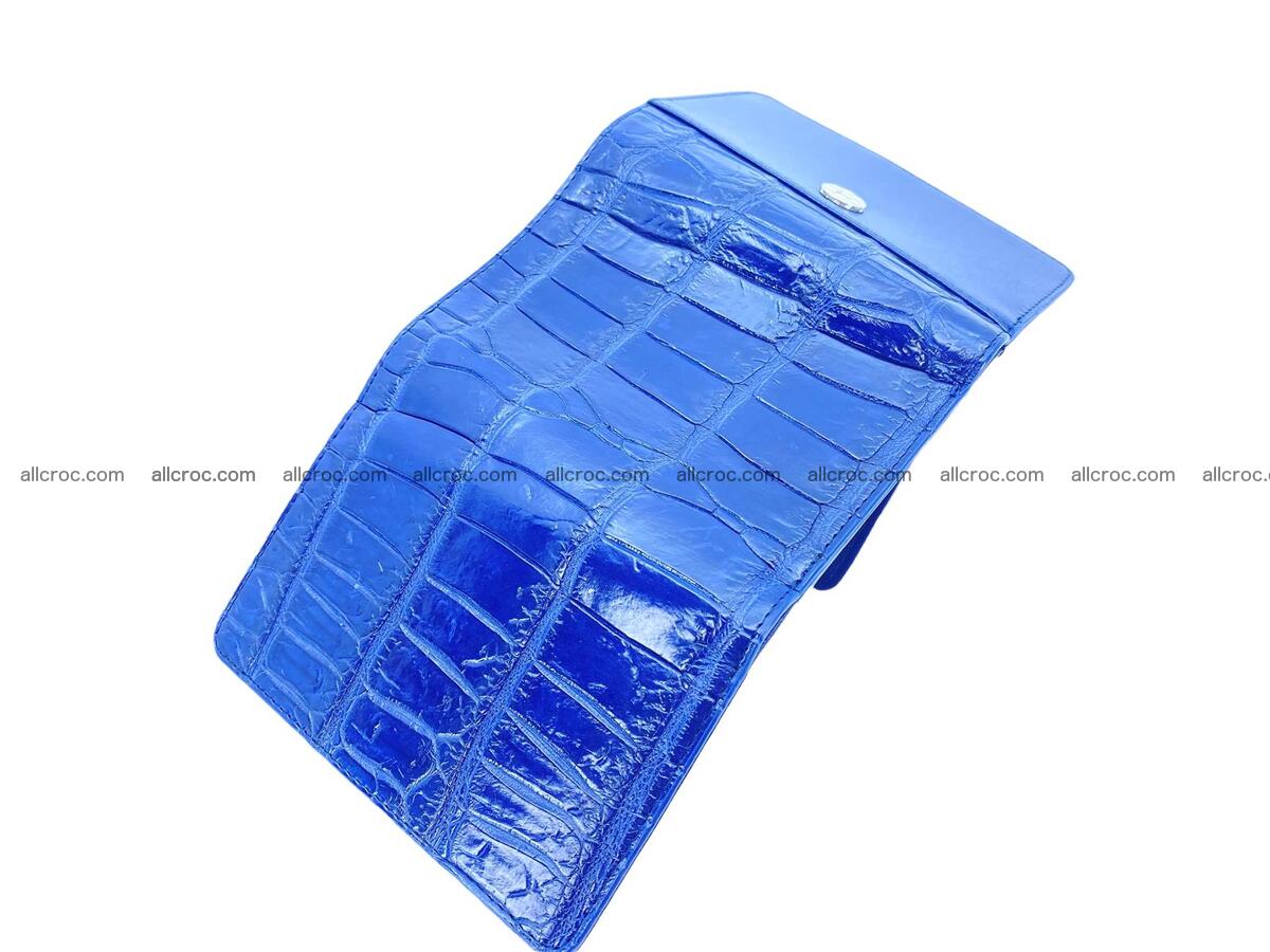 Women’s crocodile skin trifold wallet with coin compartment 1843 Foto 2