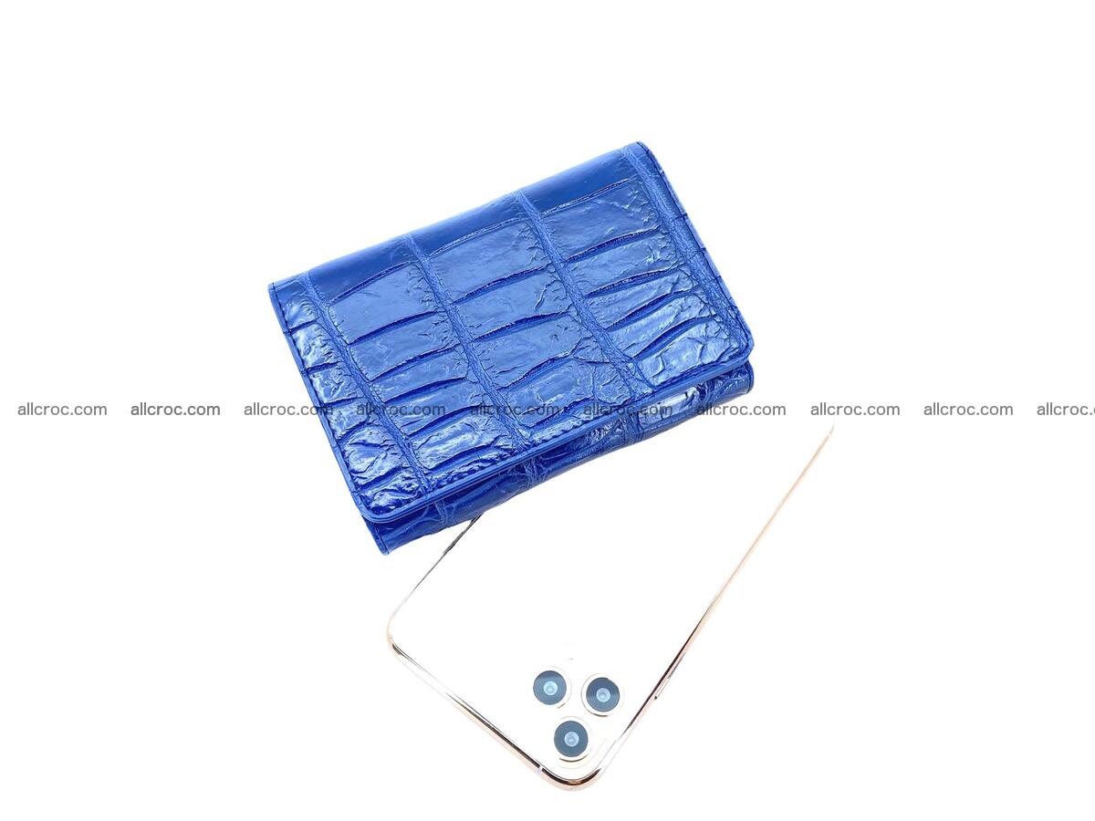 Women’s crocodile skin trifold wallet with coin compartment 1843 Foto 3