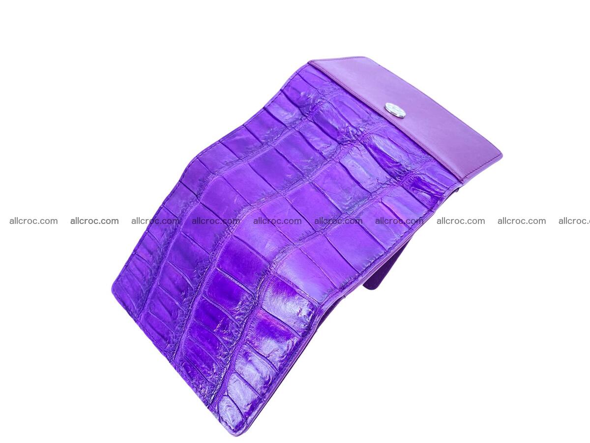 Women’s crocodile skin trifold wallet with coin compartment 1840 Foto 2