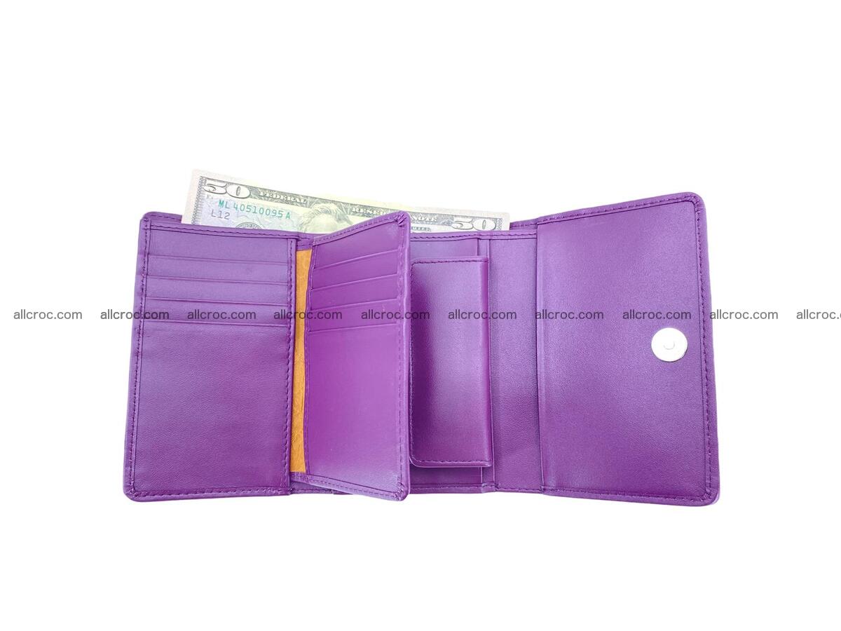 Women’s crocodile skin trifold wallet with coin compartment 1840 Foto 5