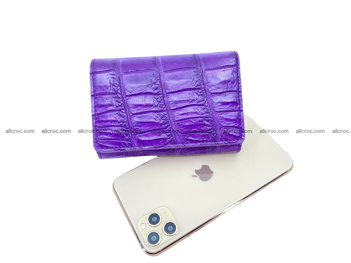 Women’s crocodile skin trifold wallet with coin compartment 1840 Foto 3