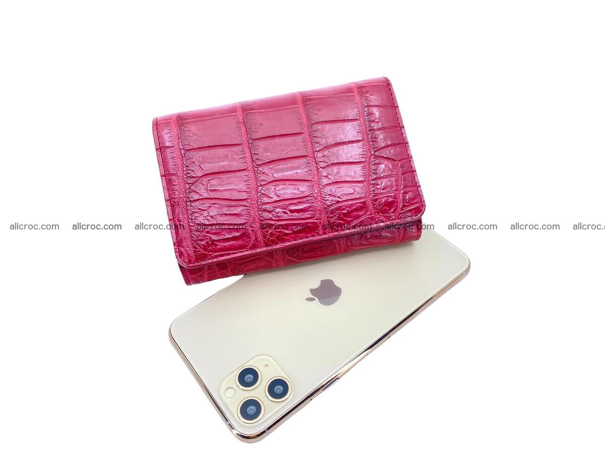 Women’s crocodile skin trifold wallet with coin compartment 1842 Foto 3