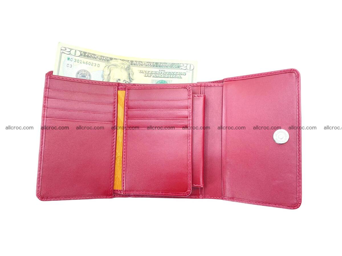 Women’s crocodile skin trifold wallet with coin compartment 1842 Foto 4