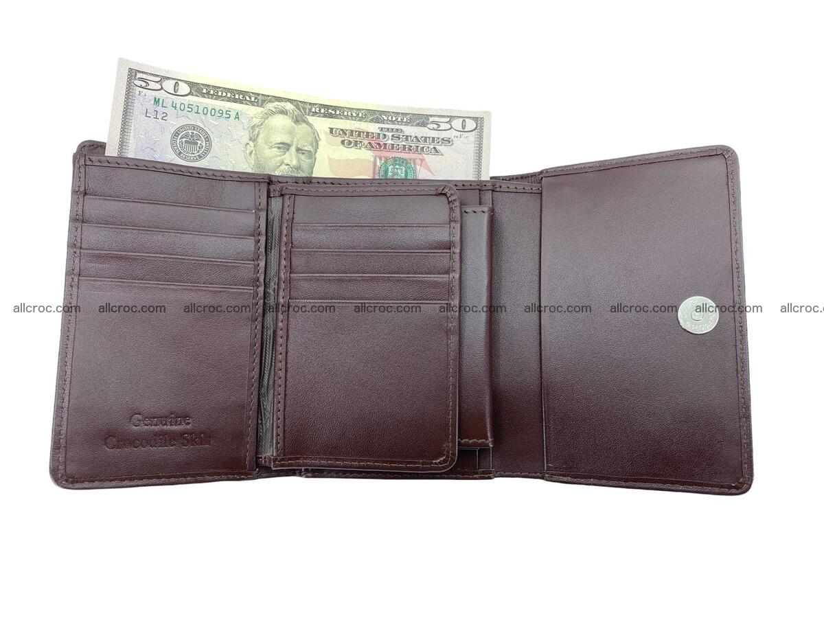 Women’s crocodile skin trifold wallet with coin pocket 1783 Foto 4