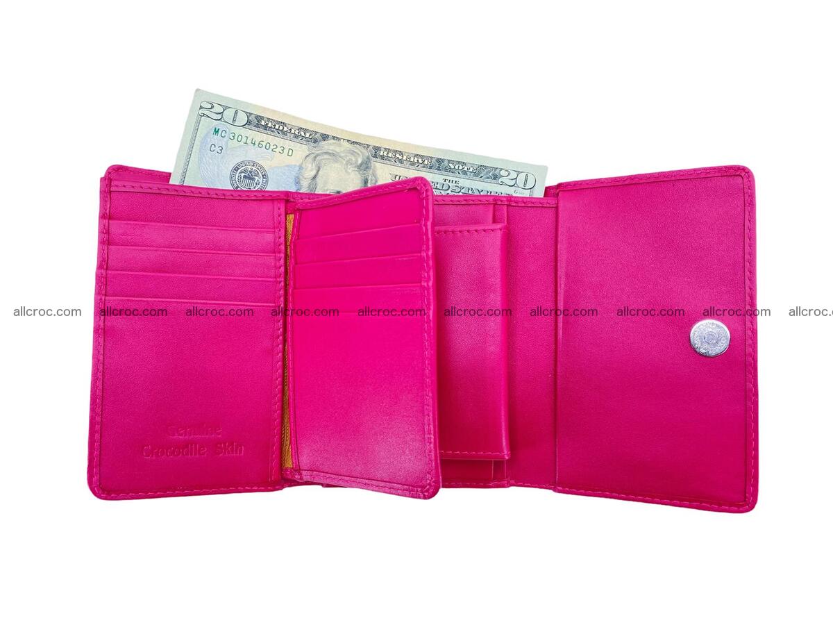 Women’s crocodile skin trifold wallet with coin pocket 1778 Foto 5