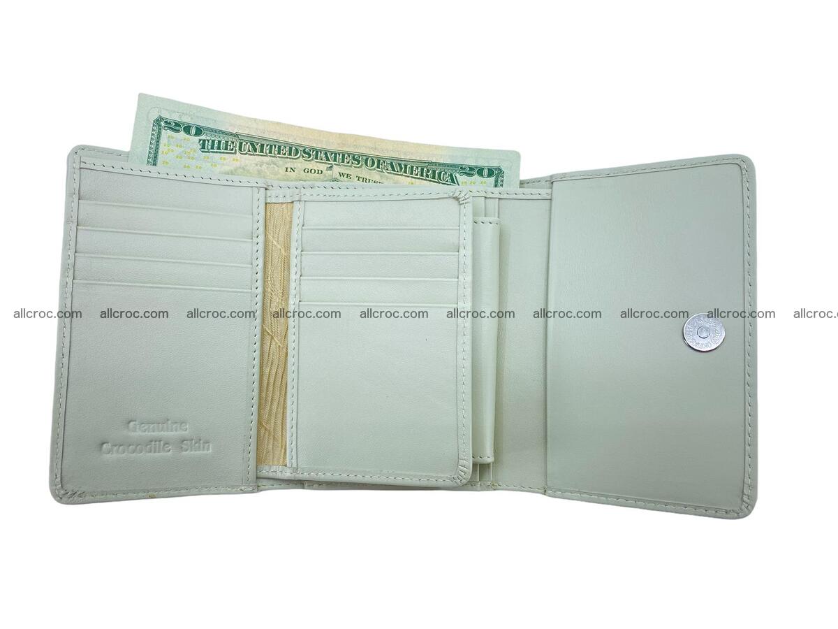 Women’s crocodile skin trifold wallet with coin pocket 1774 Foto 4