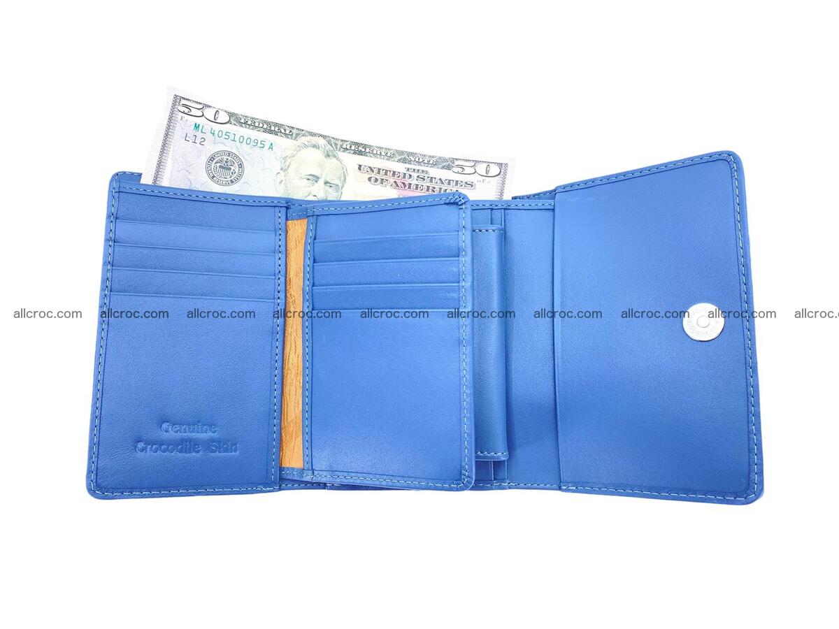 Women’s crocodile skin trifold wallet with coin pocket 1784 Foto 5
