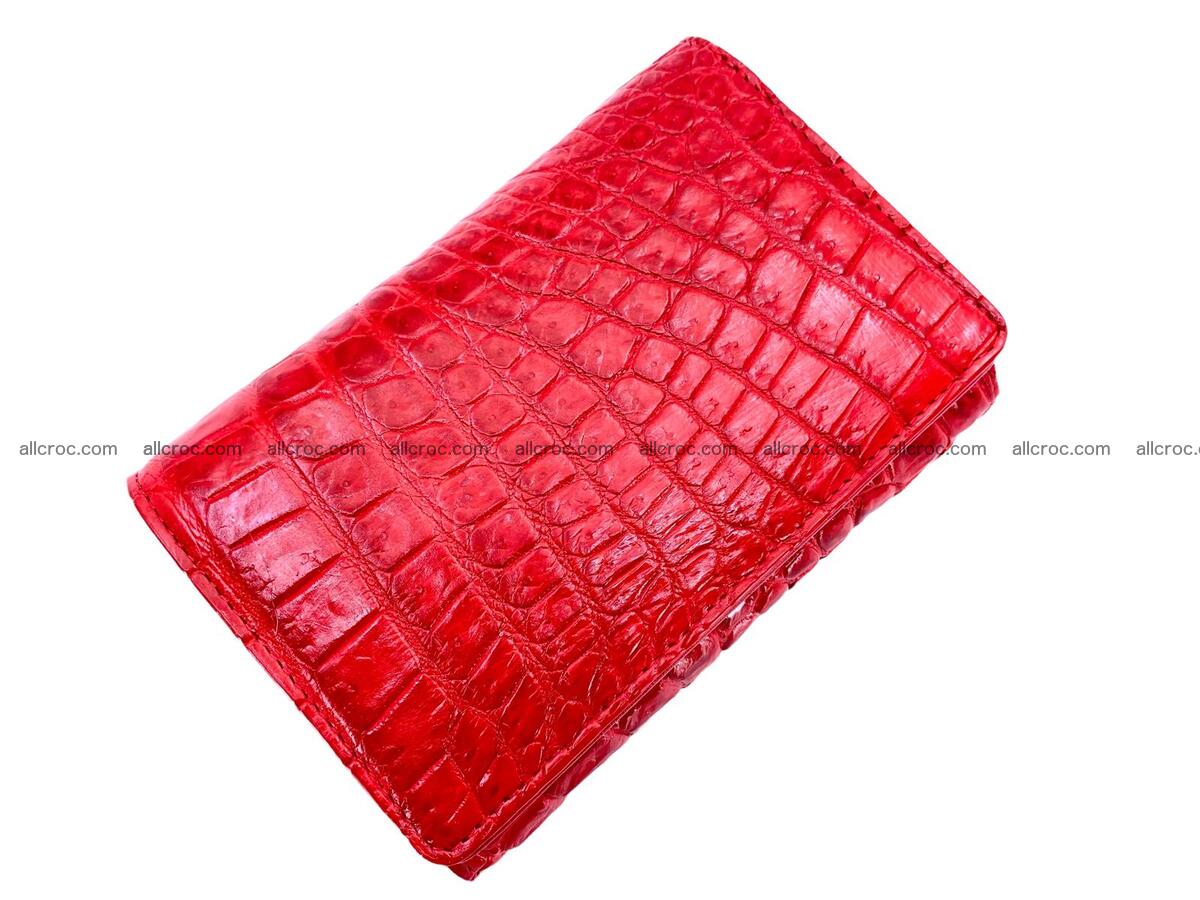 Women’s crocodile skin trifold wallet with coin pocket 1787 Foto 0