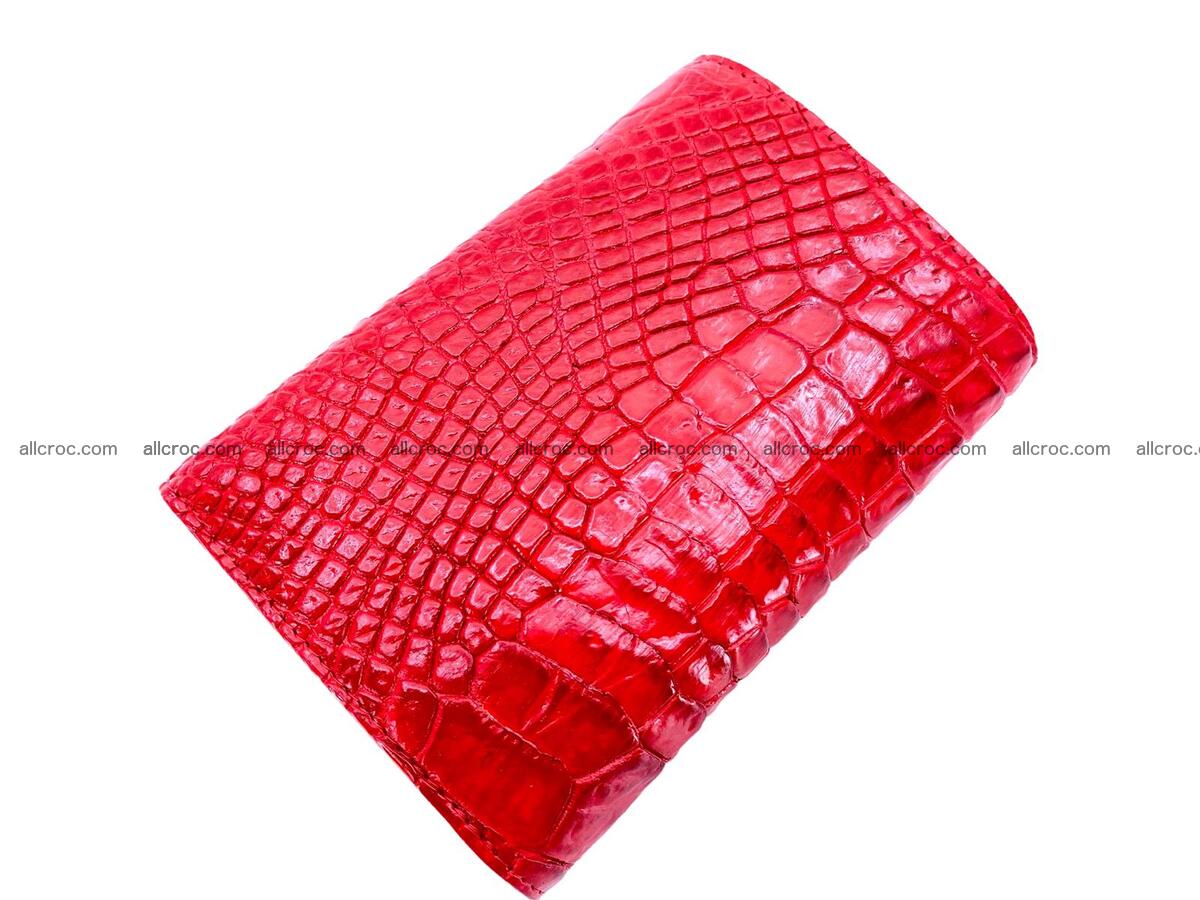 Women’s crocodile skin trifold wallet with coin pocket 1787 Foto 1