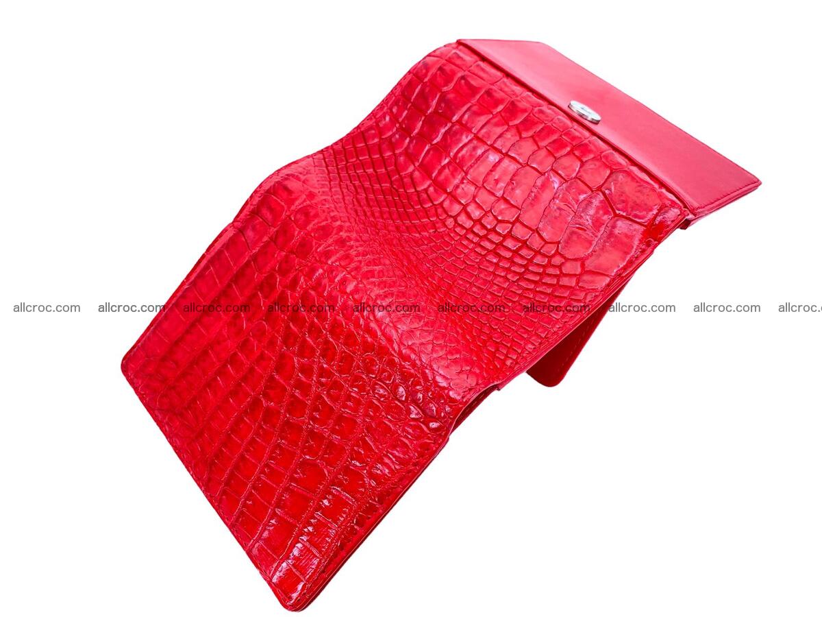 Women’s crocodile skin trifold wallet with coin pocket 1787 Foto 2